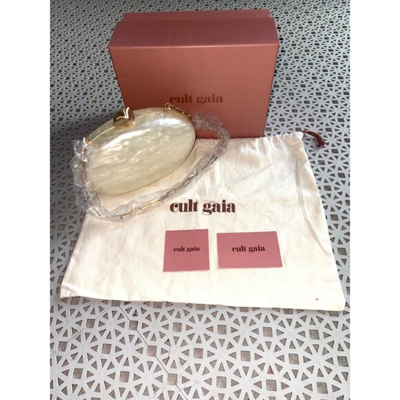 Cult Gaia Eviana Clutch in Ivory New with Box Womens Shoulder Bag Clutch - Picture 7 of 16